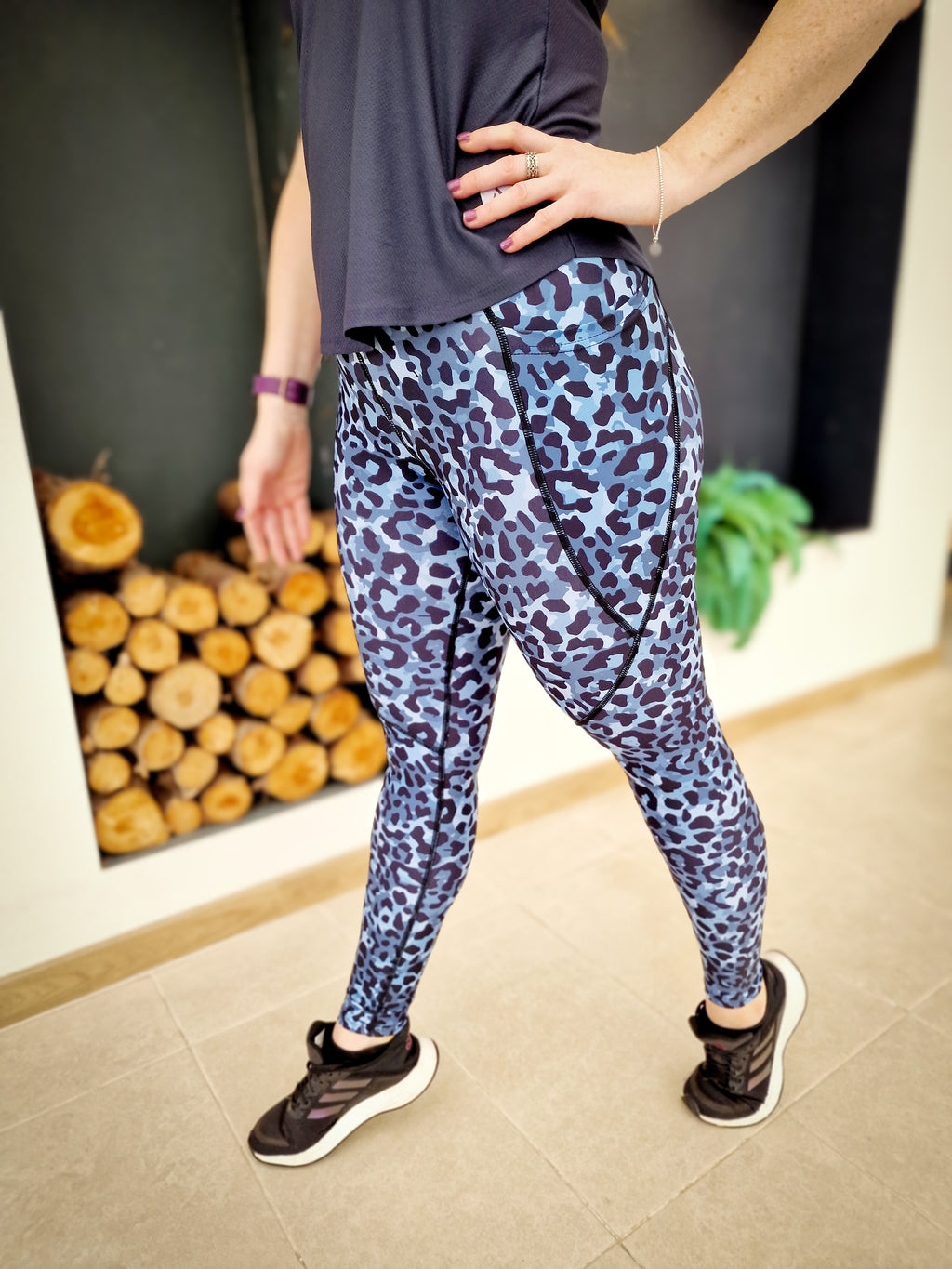 RISE Leggings Blue Leopard – Amazing Jane Activewear