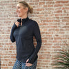 Mary Black Thermal Half Zip Mid Layer Top