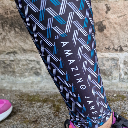 RISE Leggings Blue Geo